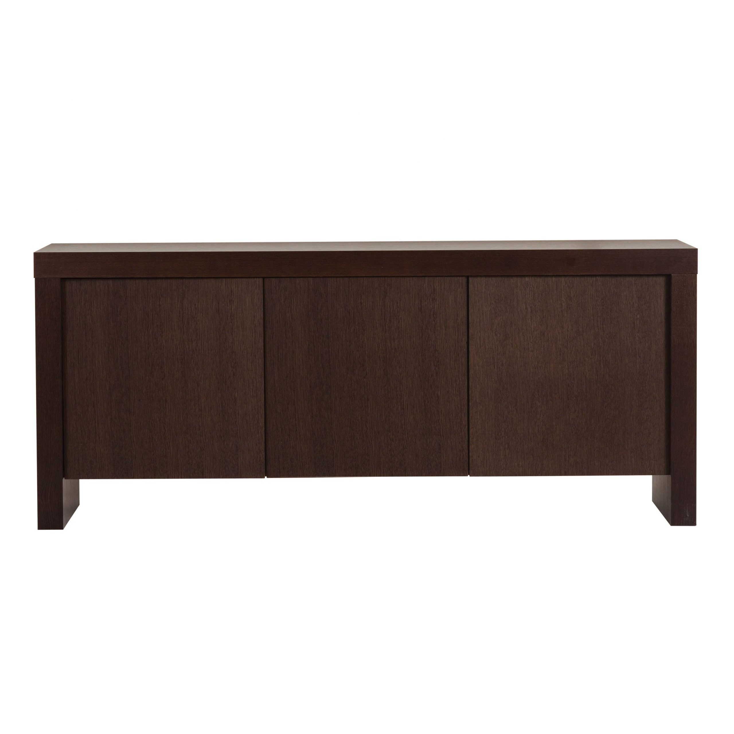 Kobe 3 Door Sideboard In Chocolatetemahome | Stylish With Benghauser 63" Wide Sideboards (View 9 of 15)