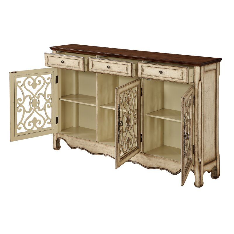 Lark Manor Mauzy 60" Wide 3 Drawer Sideboard & Reviews With Regard To Caila 60&quot; Wide 3 Drawer Sideboards (View 3 of 15)