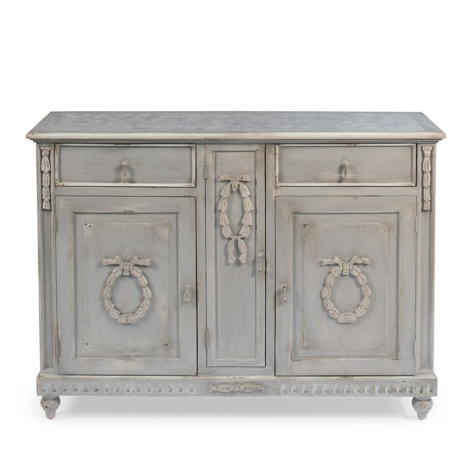 Laurel French Sideboard Large New (with Images) | French Throughout Wood Accent Sideboards Buffet Serving Storage Cabinet With 4 Framed Glass Doors (View 9 of 15)