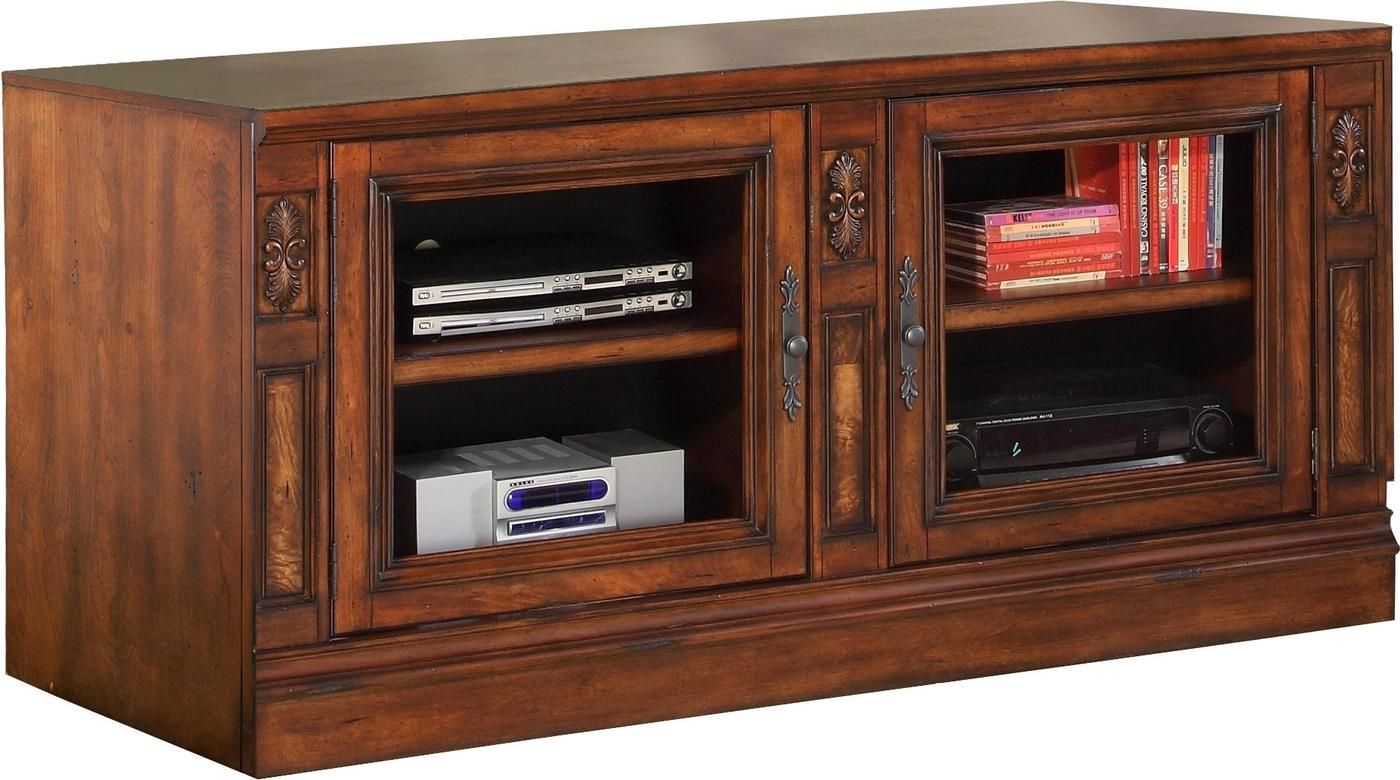 Leonardo Transitional 60" Tv Stand In Vintage Dark Regarding Lorraine Tv Stands For Tvs Up To 60&quot; (View 10 of 15)