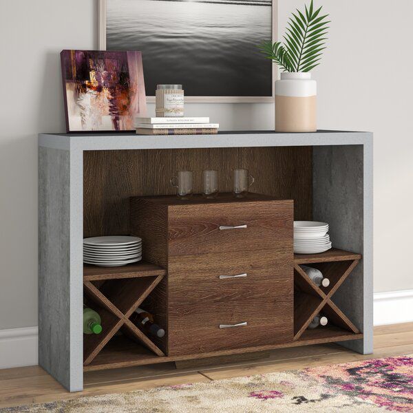 Loganville 47.25" Wide 3 Drawer Server | Contemporary Pertaining To Legere  (View 15 of 15)