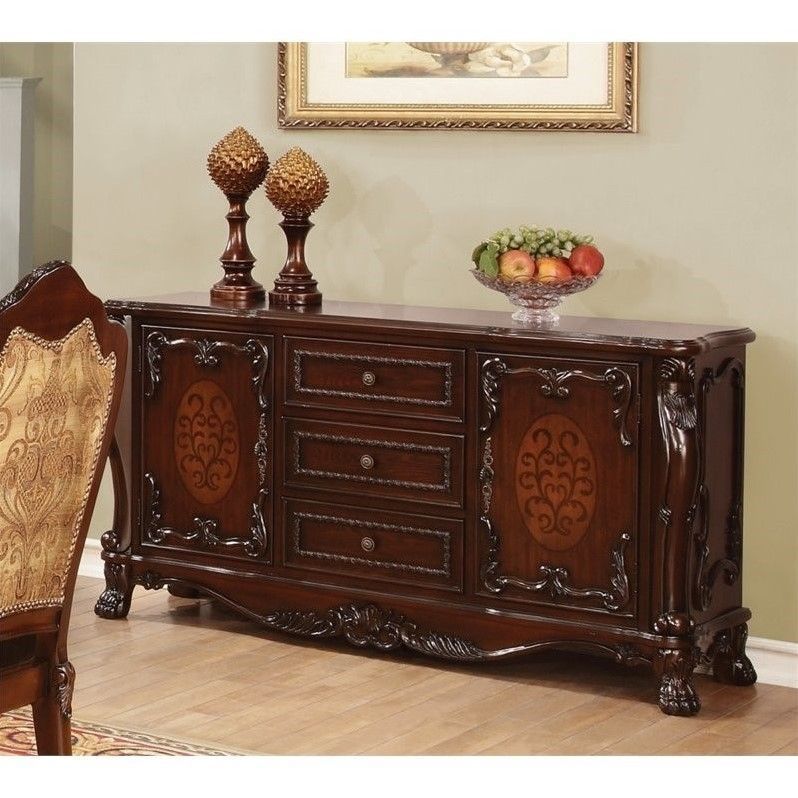 Lowest Price Online On All Coaster Benbrook Dining Buffet Intended For Orner Traditional Wood Sideboards (View 7 of 15)
