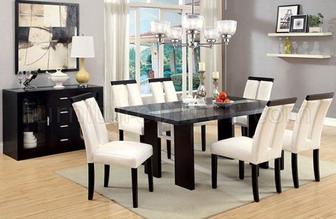 Luminar Cm3559t Dining Table W/led Lights In Black W/options Pertaining To Bartolomeus 51.8&quot; Wide 2 Drawer Buffet Tables (Photo 3 of 6)