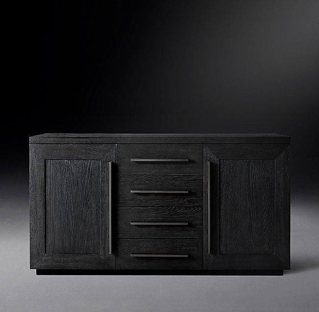 Machinto Panel Double Door Sideboard With Drawers | Custom Intended For Nahant 36&quot; Wide 4 Drawer Sideboards (Photo 13 of 15)