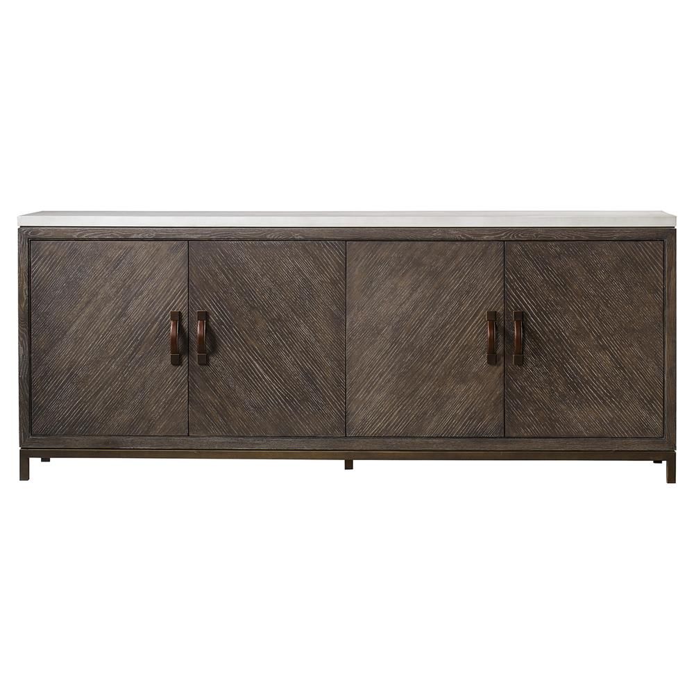 Maison 55 Emerson Modern Classic Concrete Wood 4 Door With Tabernash 55&quot; Wood Buffet Tables (Photo 1 of 15)