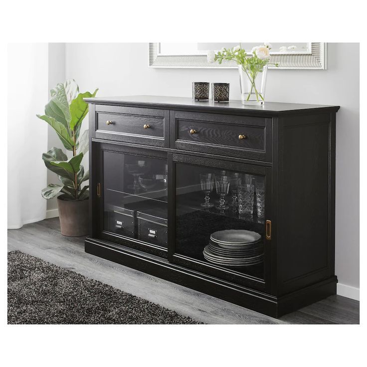 Malsjö Sideboard, Black Stained, 57 1/8x36 1/4" – Ikea In For Neuhaus  (View 13 of 15)