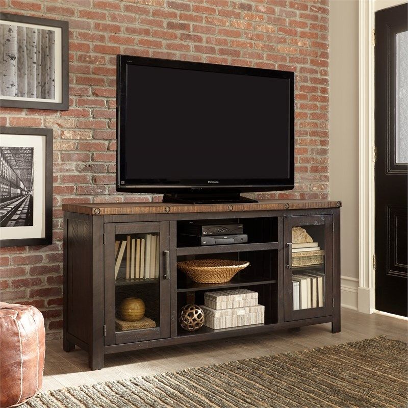 Martin Svensson Home Bolton 65" Tv Stand Black Stain And Throughout Binegar Tv Stands For Tvs Up To 65" (View 1 of 15)