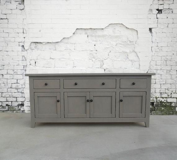 Media Console Sideboard Buffet Reclaimed Wood Console For Thame 70" Wide 4 Drawers Pine Wood Sideboards (Photo 1 of 15)