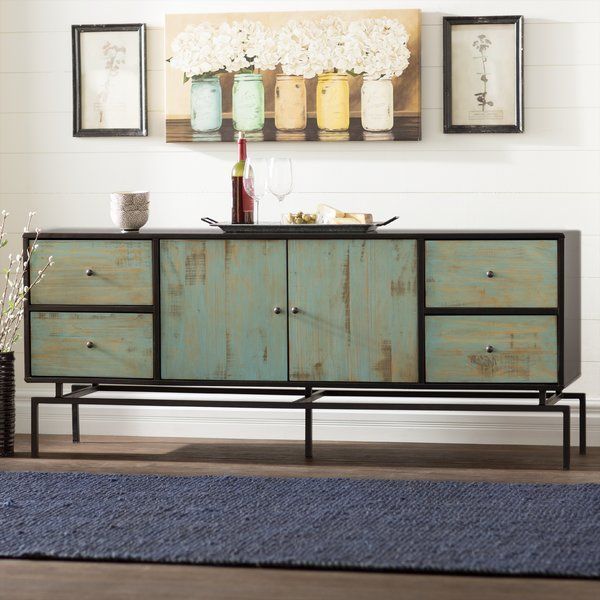 Mendoza Buffet Table | Dining Room Sideboard, Buffet Table Pertaining To Thame 70" Wide 4 Drawers Pine Wood Sideboards (Photo 4 of 15)