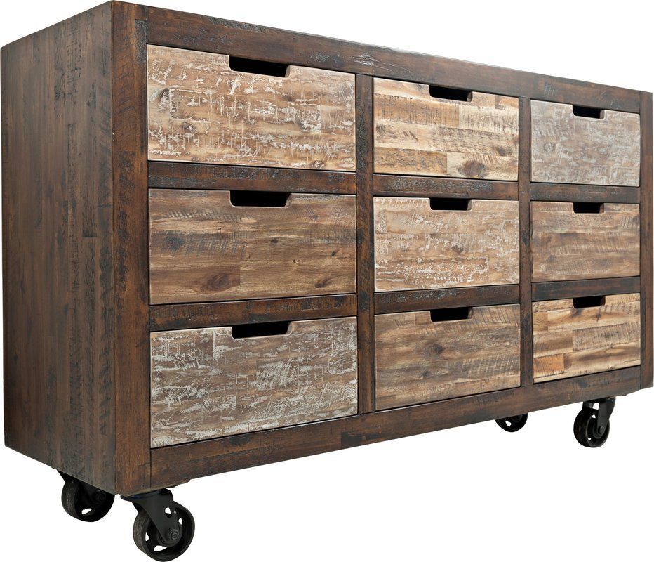 Mittler 60" Wide 9 Drawer Sideboard | Accent Chest, Accent Within Grieg 42&quot; Wide Sideboards (View 15 of 15)