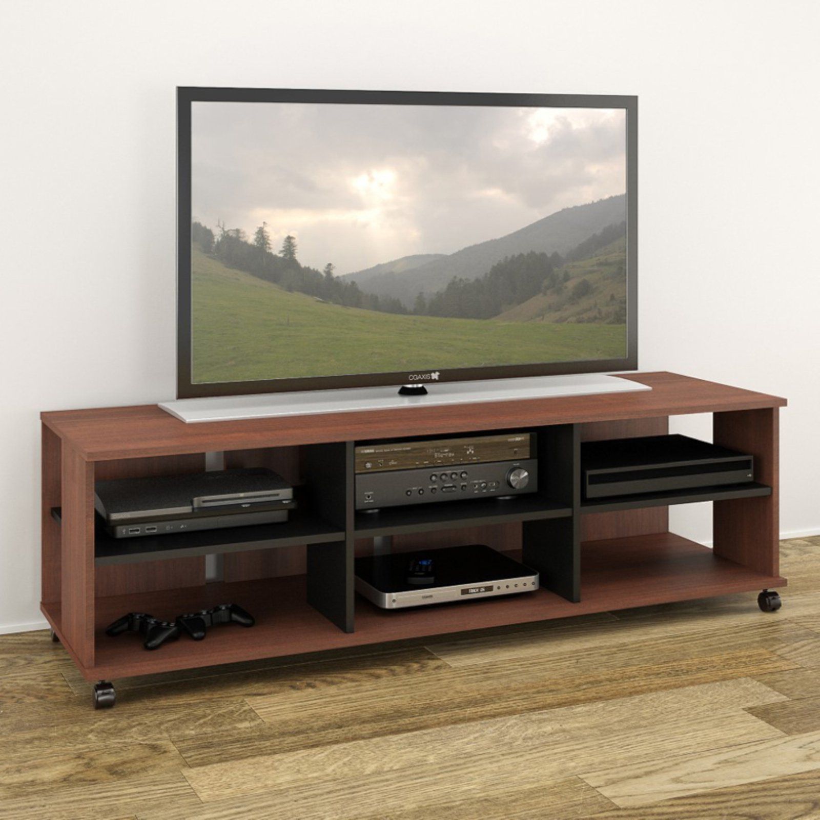 Nexera Jasper Moka/black 60" Tv Stand For Tvs Up To 66 Throughout Skofte Tv Stands For Tvs Up To 60&quot; (Photo 7 of 15)