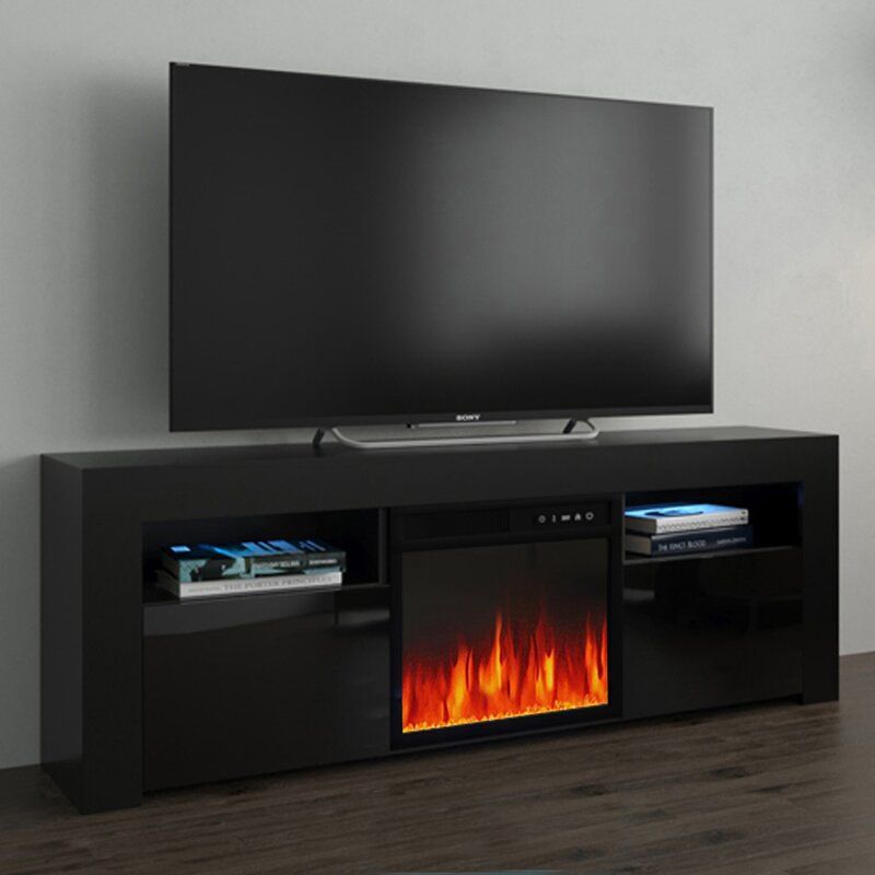 Orren Ellis Earle Tv Stand For Tvs Up To 65" With Electric Regarding Argus Tv Stands For Tvs Up To 65&quot; (View 9 of 15)