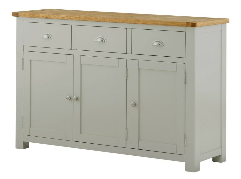 Padstow Painted Grey Sideboard / Solid Wood Painted Oak For Grieg 42" Wide Sideboards (View 12 of 15)