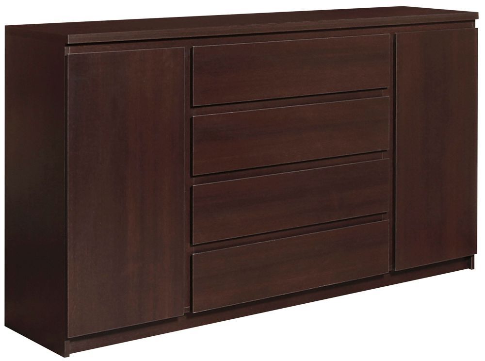 Pello Dark Mahogany Wide Sideboard – Cfs Furniture Uk Regarding Ellison 76" Wide Sideboards (View 12 of 15)