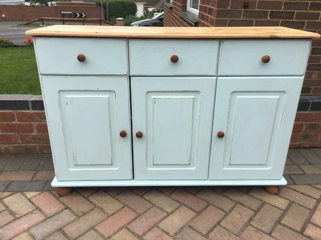 Pine Shabby Chic Sideboard | In Cosham, Hampshire | Gumtree For Westhoff 70" Wide 6 Drawer Pine Wood Sideboards (View 3 of 15)