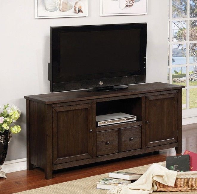Presho Dark Oak 60 Inch Tv Console – 1stopbedrooms. In Skofte Tv Stands For Tvs Up To 60" (Photo 11 of 15)