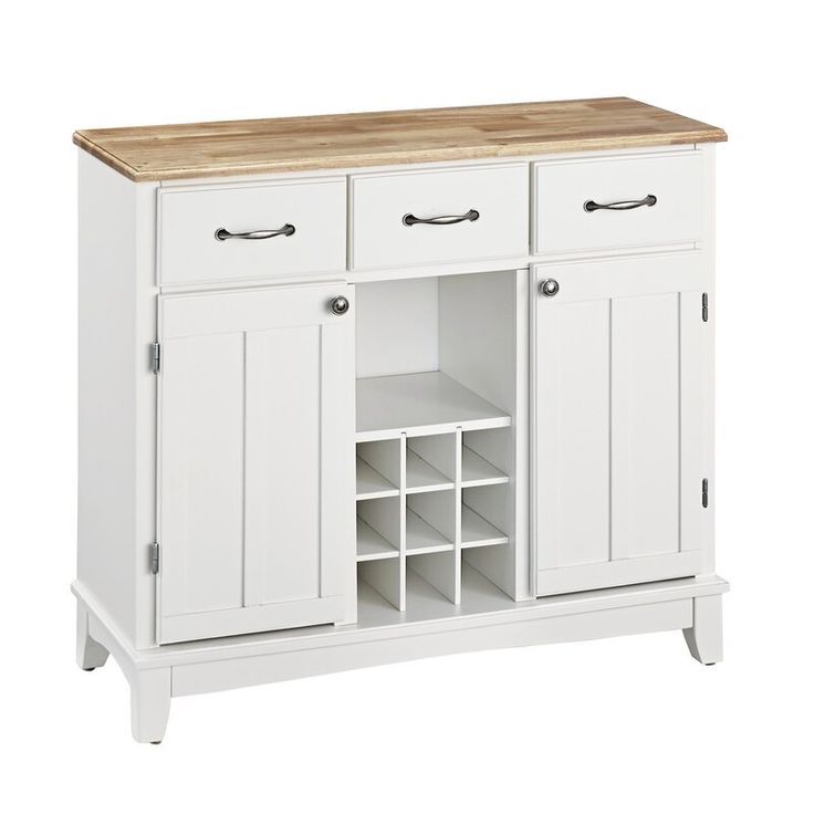 Presswood Traditional 41.75" Wide 3 Drawer Wood Server In Regarding Presswood Traditional  (View 6 of 15)