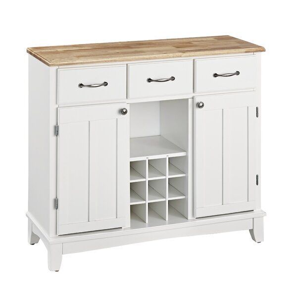 Presswood Traditional 41.75" Wide 3 Drawer Wood Server Within Presswood Traditional  (View 9 of 15)
