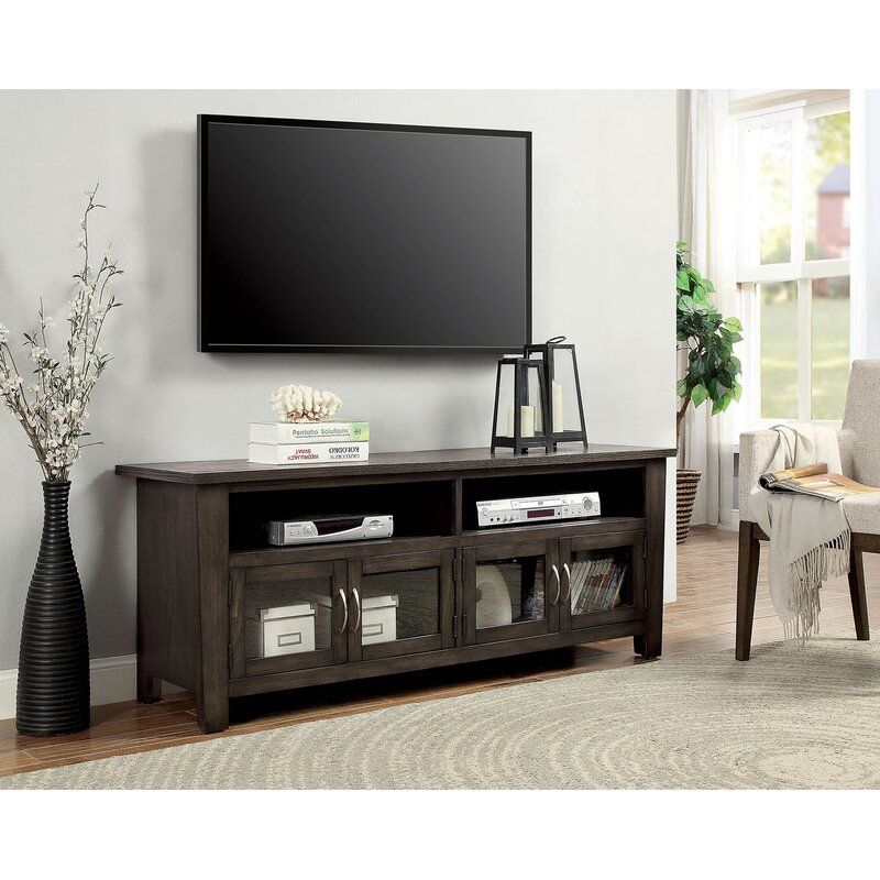 Red Barrel Studio Harpersville Solid Wood Tv Stand For Tvs In Ira Tv Stands For Tvs Up To 78" (Photo 5 of 15)