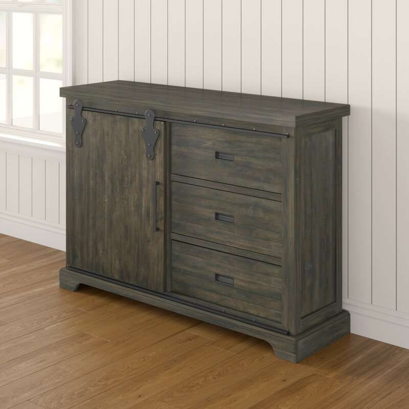 Review ﻿kenworthy 60" Wide 3 Drawer Sideboard Drawer With Regard To Caila 60" Wide 3 Drawer Sideboards (View 4 of 15)