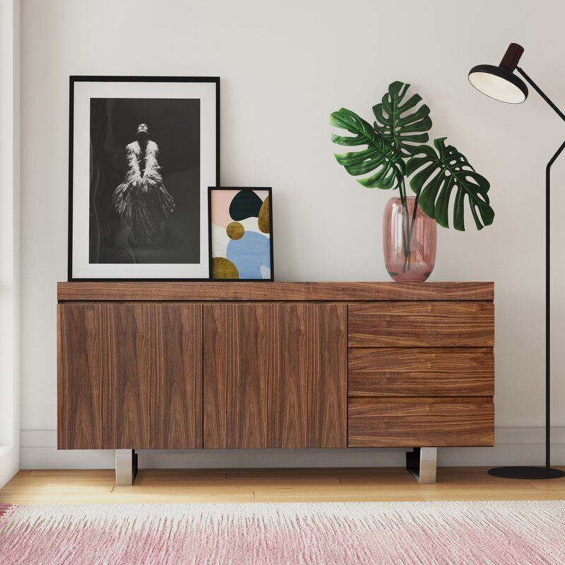Rogers 63" Wide 3 Drawer Sideboard & Reviews | Allmodern Intended For Benghauser 63&quot; Wide Sideboards (View 8 of 15)