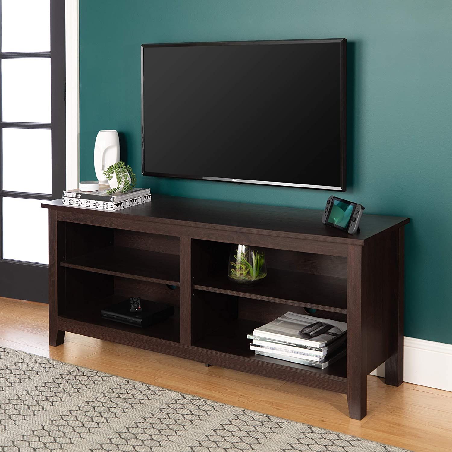 Sekey Home Entertainment Center Wood Media Tv Stand, 58 Inch With Labarbera Tv Stands For Tvs Up To 58" (View 3 of 15)