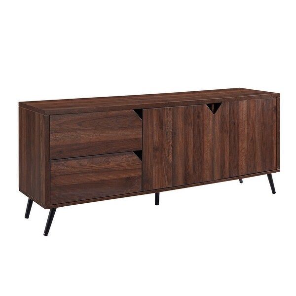 Shop Delacora We Bd60vic2dd 60" Wide Mid Century Modern 4 Throughout Daisi 50" Wide 2 Drawer Sideboards (View 6 of 15)