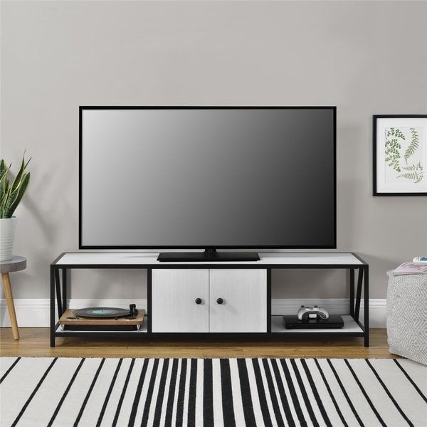 Shop Novogratz Weston Ivory Pine Tv Stand For Tvs Up To 60 For Miah Tv Stands For Tvs Up To 60" (View 4 of 15)