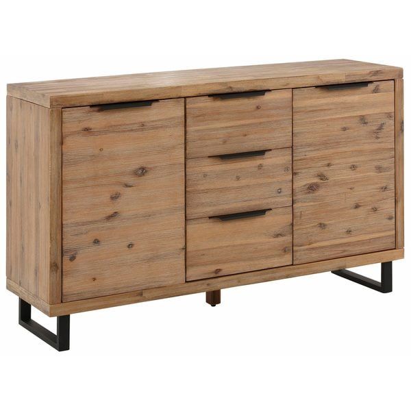 Shop Scandinavian Living Viby Distressed Brushed Acacia Regarding Fahey 58&quot; Wide 3 Drawer Acacia Wood Sideboards (View 8 of 15)