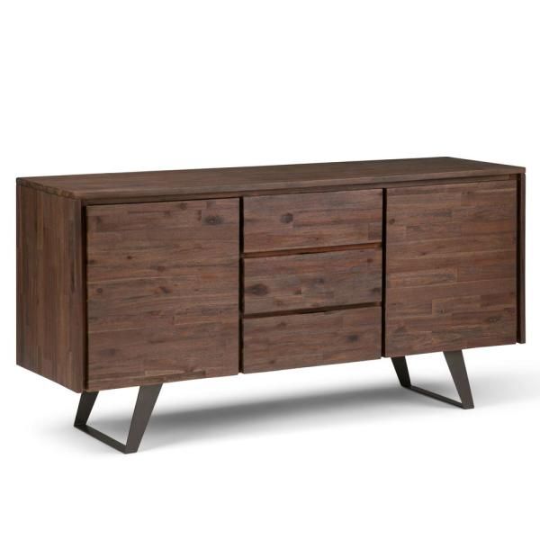 Simpli Home Lowry Solid Acacia Wood And Metal 60 In (View 5 of 15)