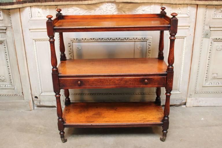 Small Scale English Mahogany Three Tiered Trolley At 1stdibs For Fagaras  (View 11 of 15)