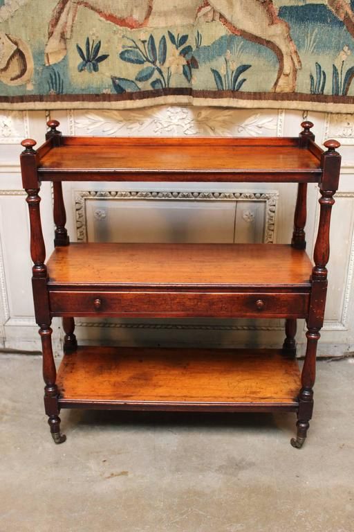 Small Scale English Mahogany Three Tiered Trolley At 1stdibs Intended For Fagaras  (View 13 of 15)