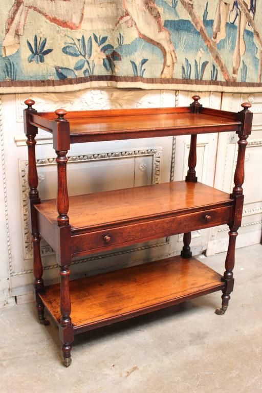 Small Scale English Mahogany Three Tiered Trolley At 1stdibs Throughout Fagaras  (View 9 of 15)