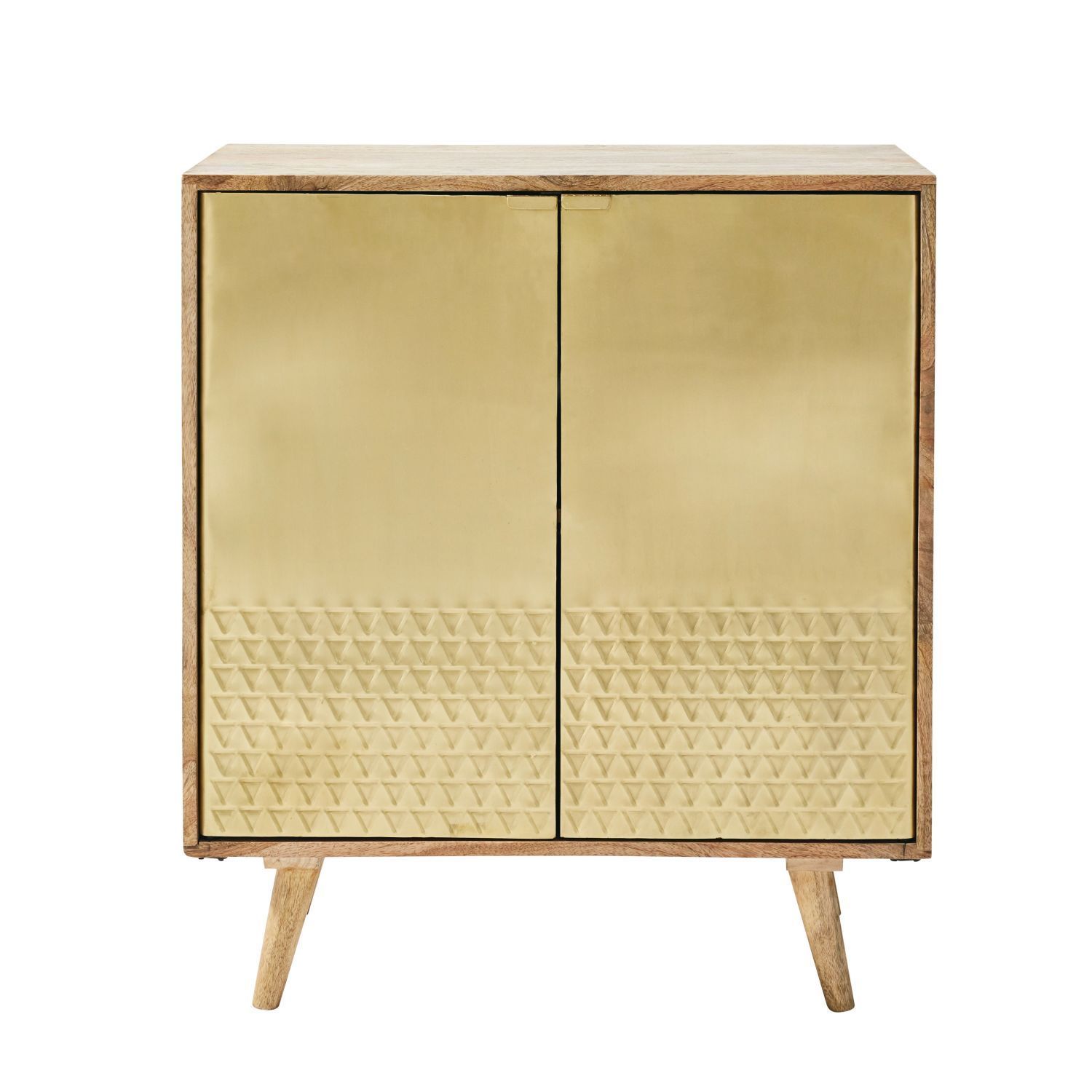 Solid Mango Wood And Brass 2 Door Sideboard | Maisons Du Throughout Zinaida 59" Wide Mango Wood Buffet Tables (View 9 of 15)