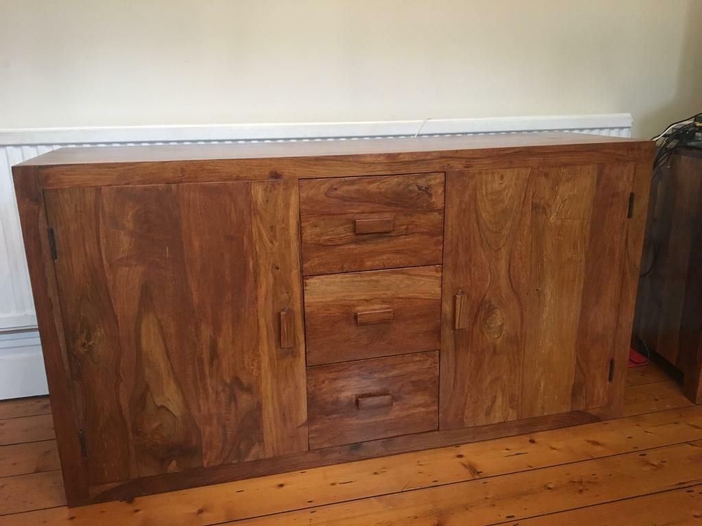 Solid Mango Wood Sideboard | In Penarth, Vale Of Glamorgan Pertaining To Maddox 80" Wide Mango Wood Sideboards (View 4 of 15)