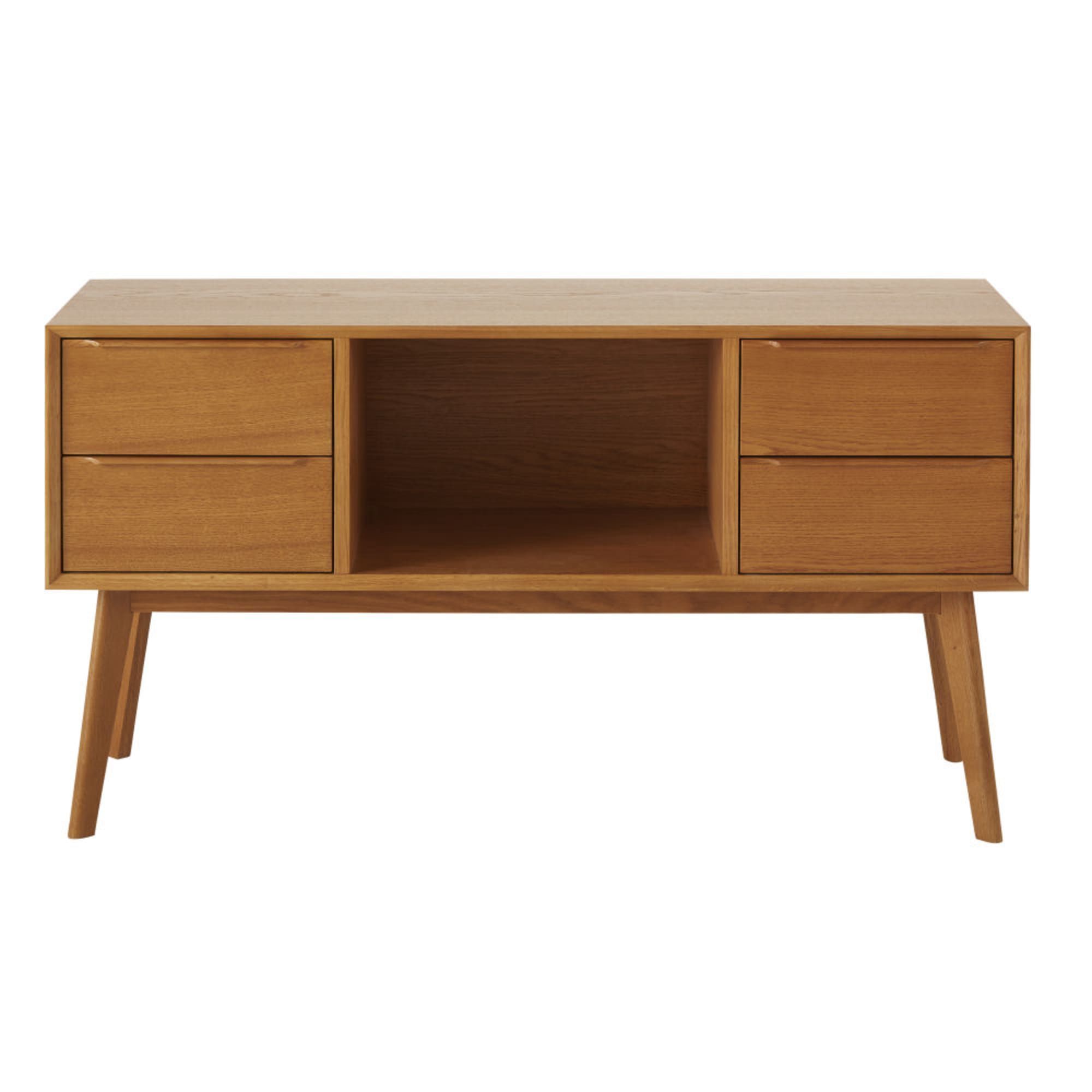 Solid Oak 4 Drawer Vintage Sideboard In 2020 | Vintage For Beckenham 73" Wide Mango Wood Buffet Tables (View 10 of 15)