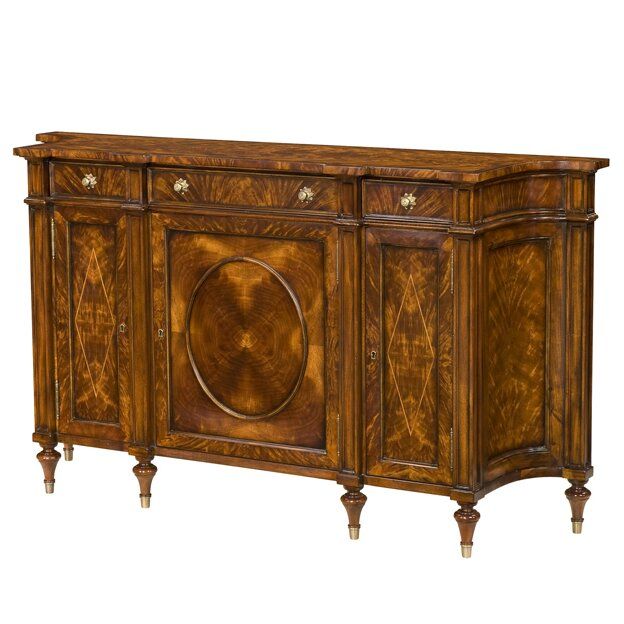 Theodore Alexander Concave 64" Wide 3 Drawer Mahogany Wood With 64&quot; Wide Rubberwood Sideboards (View 13 of 15)