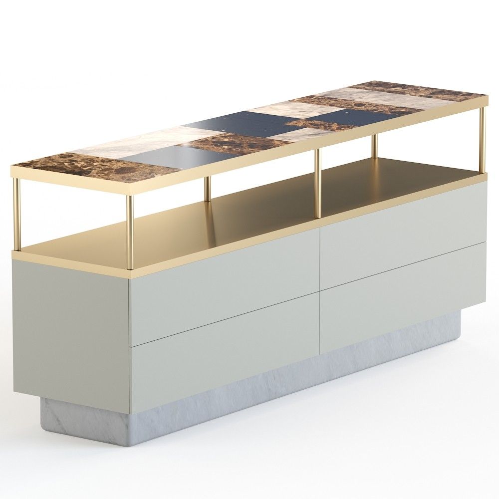 Tiles Sideboard – 3d Model For Corona Regarding Neuhaus  (View 12 of 15)