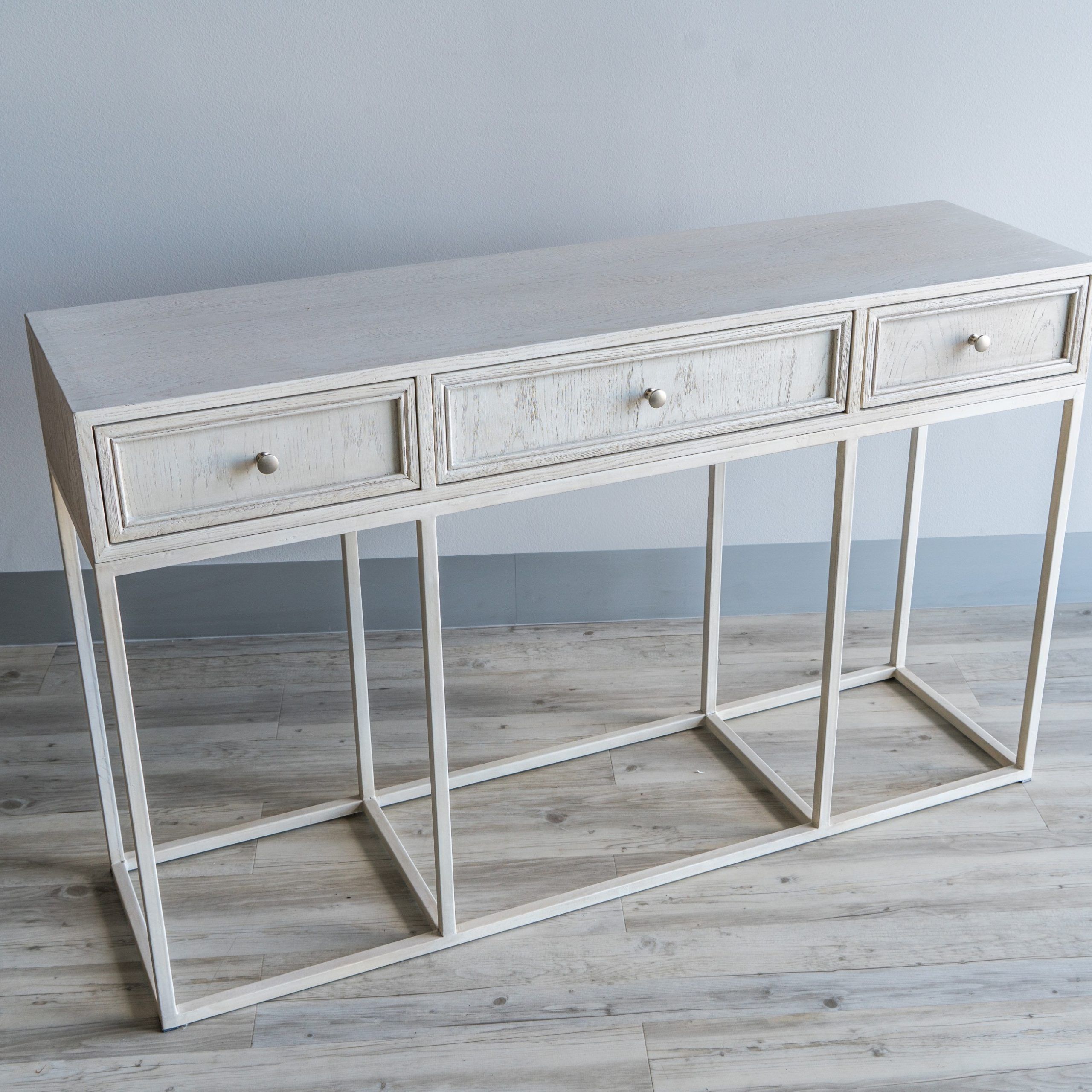 Tubetti White Console With 3 Drawers | Beck Urban Furniture In Raymund 38.86" Wide 3 Drawer Buffet Tables (Photo 9 of 15)