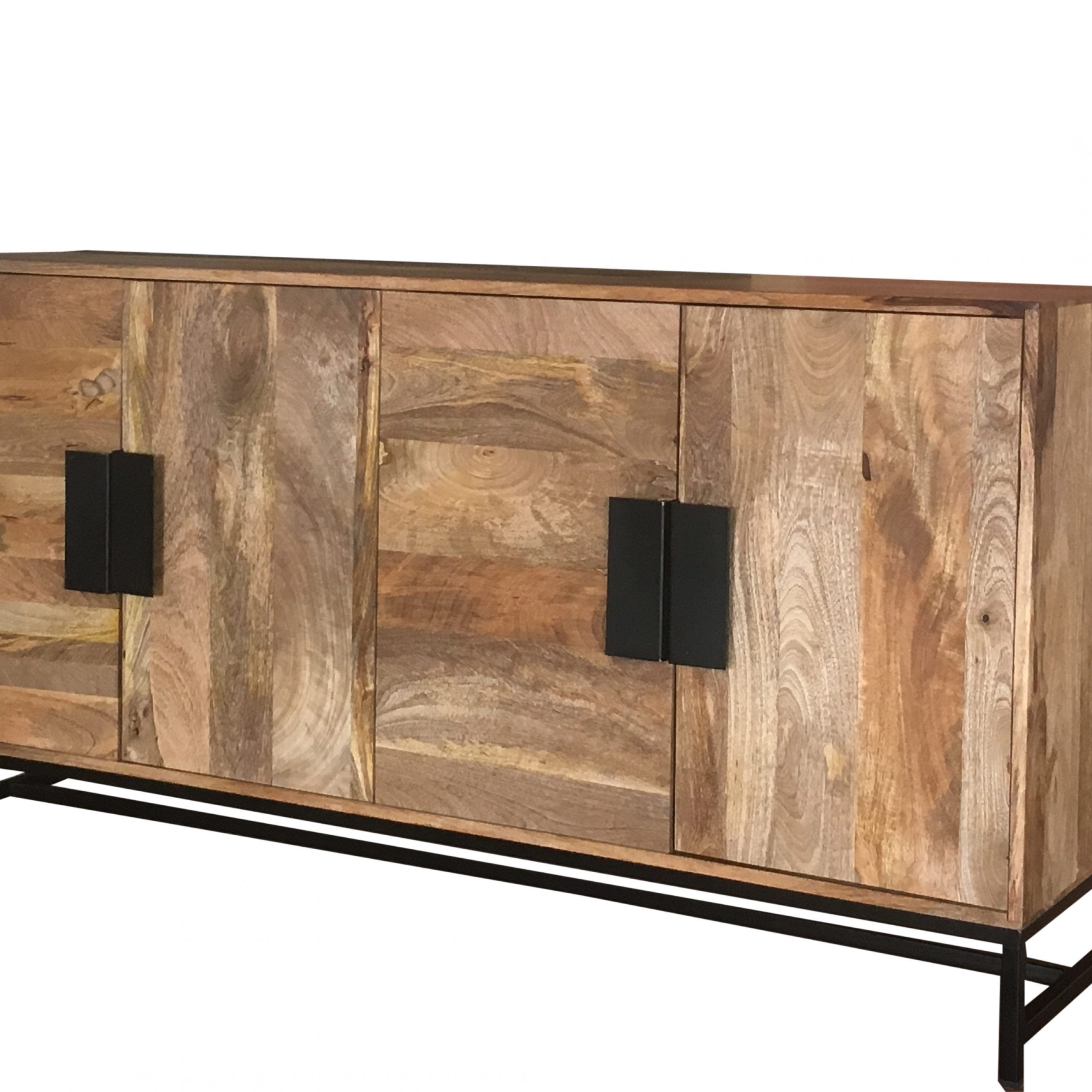 Urbanization Range Contemporary 4 Door Wooden Sideboard For Wood Accent Sideboards Buffet Serving Storage Cabinet With 4 Framed Glass Doors (View 2 of 15)