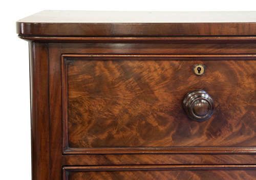 Victorian Flame Mahogany Chest Of Drawers C1870 | 690446 Intended For Rockville  (View 13 of 15)