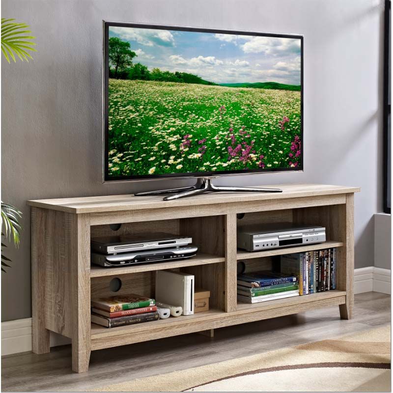 Walker Edison Urban Essentials 60 Inch Tv Stand Natural Pertaining To Alannah Tv Stands For Tvs Up To 60" (View 7 of 15)