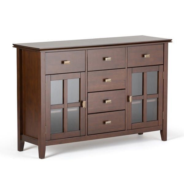 Wyndenhall Stratford Solid Wood 54 Inch Wide Contemporary For Annabella 54&quot; Wide 3 Drawer Sideboards (View 6 of 15)