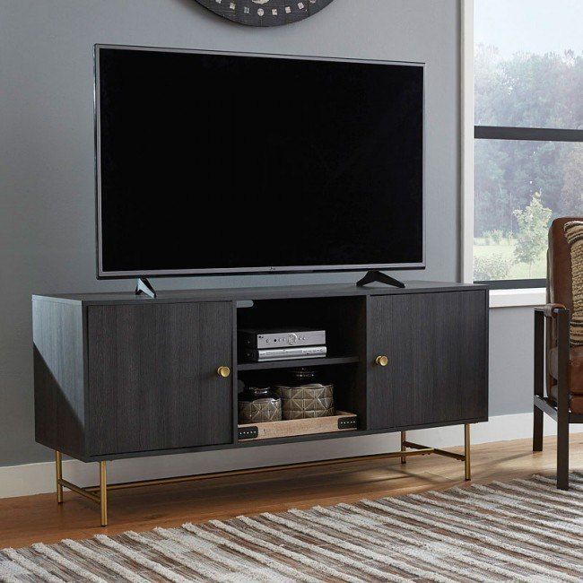 Yarlow 60 Inch Tv Stand Signature Design | Furniture Cart Within Avenir Tv Stands For Tvs Up To 60&quot; (Photo 7 of 15)