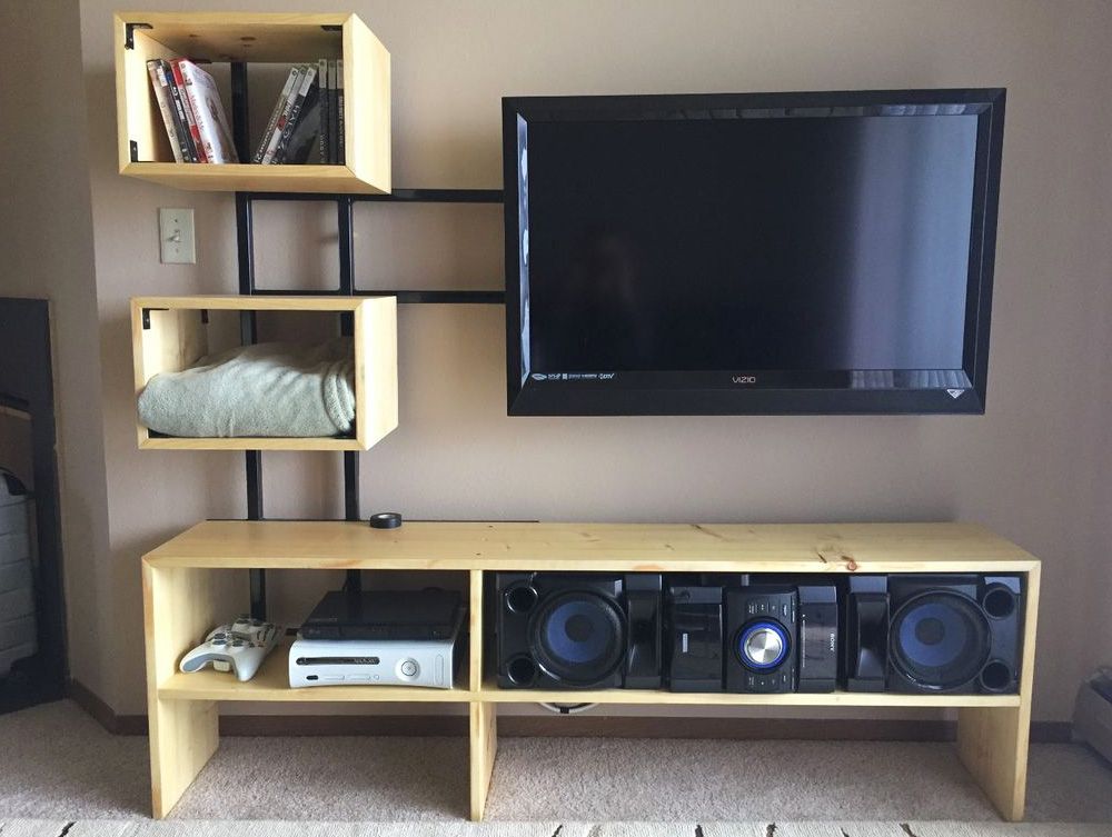 10 Best Doable Diy Tv Stand Ideas – Decorilo Intended For Diy Convertible Tv Stands And Bookcase (Photo 6 of 15)