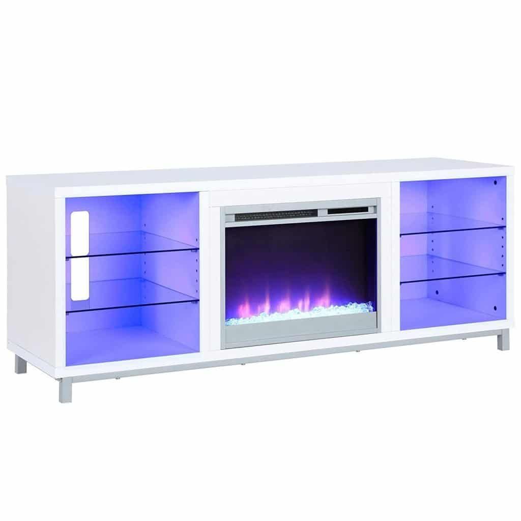 10 Best Electric Fireplace Tv Stands (jan. 2020) – Reviews For Light Colored Tv Stands (Photo 15 of 15)