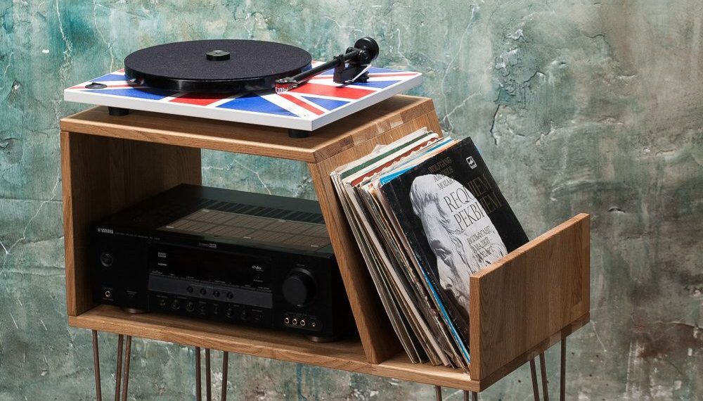 13 Stylish & Affordable Record Player Stands (2021) For Turntable Tv Stands (Photo 8 of 15)