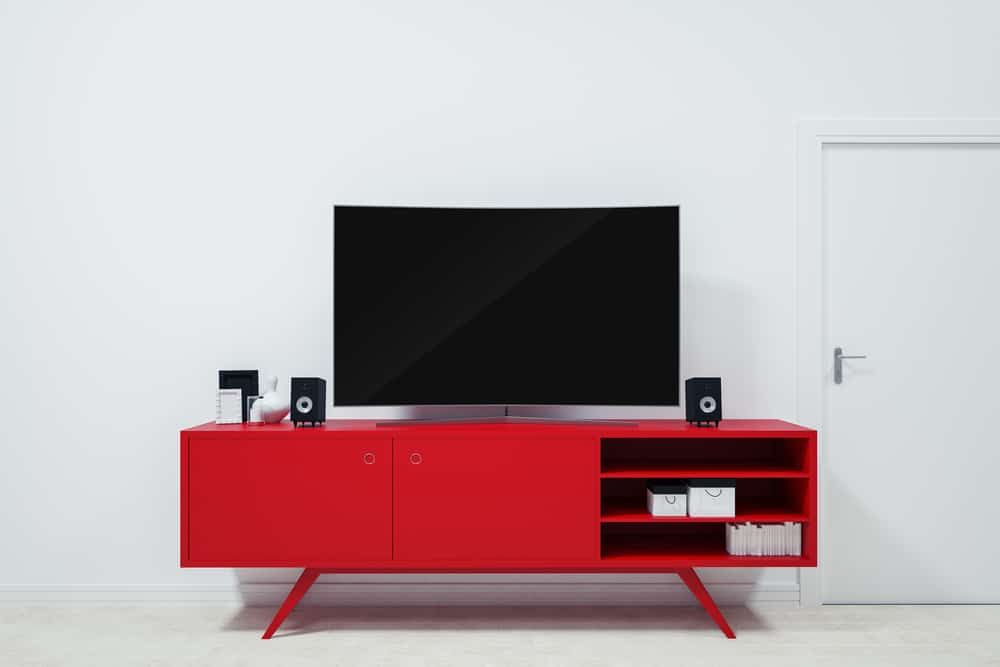 14 Best Small Tv Stands For 2020 Inside Red Modern Tv Stands (View 1 of 15)