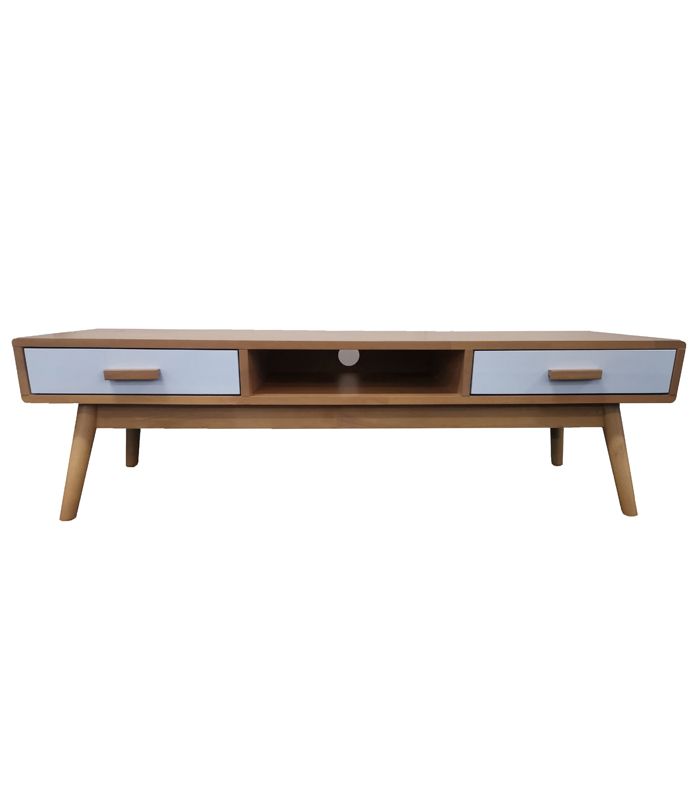 153cm Length Beech+white Colour Drawer Solid Wood Tv Regarding Beech Tv Stand (View 2 of 15)