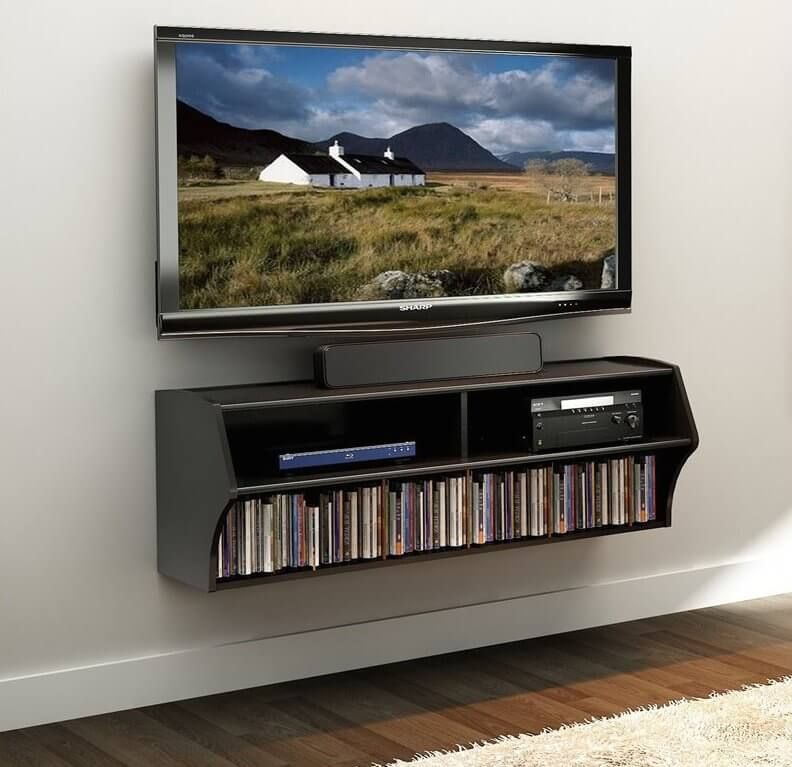 16 Types Of Tv Stands (comprehensive Buying Guide) Regarding Wall Mounted Tv Stand Entertainment Consoles (View 12 of 15)